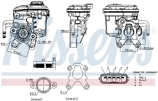 NISSAN Клапан системи рециркуляції ВГ RENAULT NISSENS 98555 (фото 1)