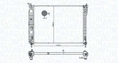 OPEL Радіатор системи охолодження двигуна ANTARA A 2.4 06-, CHEVROLET, VAUXHALL MAGNETI MARELLI 350213179800