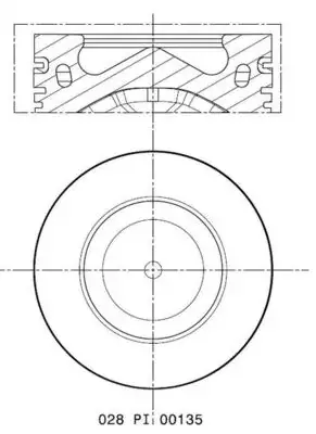 Поршень двигуна MAHLE / KNECHT 028 PI 00135 000 (фото 1)