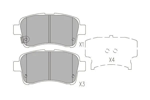 PARTS SUZUKI Гальмівні колодки передн. Liana 1.3I-1.6I 06/02 KAVO KBP-8528 (фото 1)