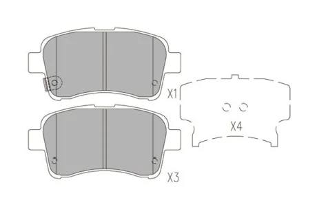 PARTS SUZUKI Гальмівні колодки передн. Liana 1.3I-1.6I 06/02 KAVO KBP-8528
