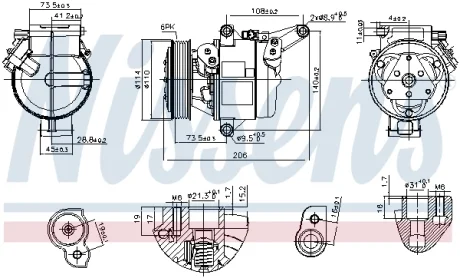 Компресор кондиціонера NISSENS 890948
