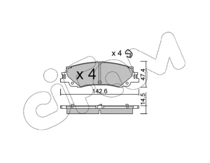 Фото 1 - toyota комплект гальмівних колодок задні land cruiser 300 (_j3_) 3.3 (fja300) 21-, lexus lx (_j3_) 600 awd (vja310) 21- CIFAM 822-1402-0 TOYOTA Комплект гальмівних колодок задні LAND CRUISER 300 (_J3_) 3.3 (FJA300) 21-, LEXUS LX (_J3_) 600 AWD (VJA310) 21- CIFAM 822-1402-0 (фото 1)