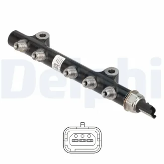 Рейка високого тиску VOLVO C30, S40 II, S60 II, S80 II, V40, V50, V60 I, V70 III CITROEN BERLINGO MULTISPACE, BERLINGO/MINIVAN, C3 II, C3 PICASSO, C4 AIRCROSS, C4 CACTUS 1.4D/1.5D/1.6D 08.05- Delphi 9144A290B-12B1