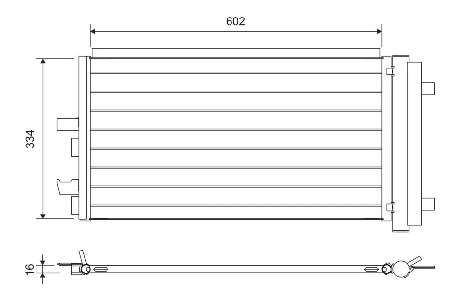 Радіатор кондиціонера AUDI A8/BMW 2 (F45)/X1 (F48)/X2 (F39) 1.5-3.0 14- Valeo 822752 (фото 1)