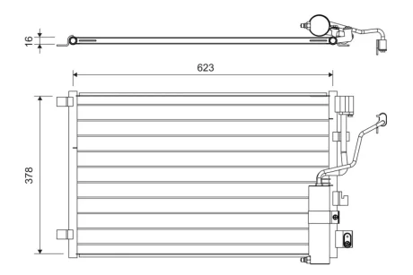 Радіатор кондиціонера QASHQAI 1.5-2.0 dCi 08-13 Valeo 822733