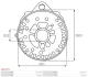 Кришка генератора AS ABR0107S (фото 3)