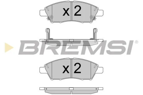 Гальмівні колодки перед. MICRA IV/NOTE/TIIDA 1.2-1.8 07- (AKEBONO) BREMSI BP3589