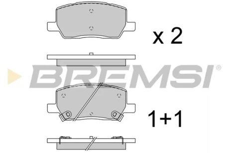 Гальмівні колодки зад. TESLA MODEL S/MODEL X 13- (MANDO) BREMSI BP3961