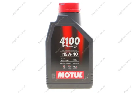 Олива моторна Technosynthese д/авто MOTUL 4100 Syn-nergy 15W40 1L Motul 386501