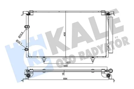 Радиатор кондиционера Toyota Camry XV30 (01-) KALE OTO RADYATOR Kale oto radyator 357705