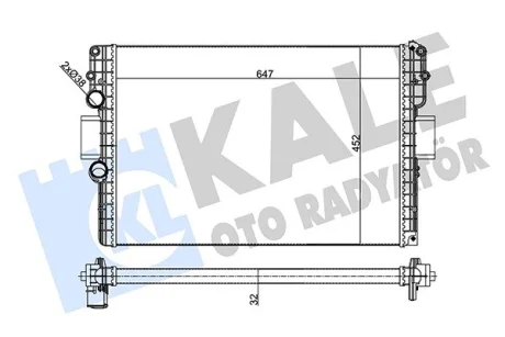 Радіатор охолодження двигуна Iveco Daily IV (06-) 2.3D, 3.0D KALE OTO RADYATOR Kale oto radyator 356245