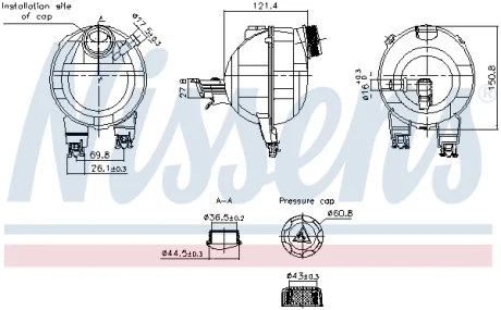 Бачок розширювальний з кришкою CITROEN/ PEUGEOT (вир-во Nissens) NISSENS 996306