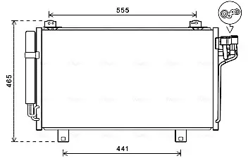 Радіатор кондиціонера Mazda 3 (14-), Mazda 6 (13-) 1.5D, 2.2D AVA AVA COOLING MZ5261D (фото 1)