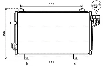 Радіатор кондиціонера Mazda 3 (14-), Mazda 6 (13-) 1.5D, 2.2D AVA AVA COOLING MZ5261D