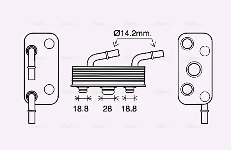 Радіатор масляний КПП BMW 3 E46 (98-) AVA AVA COOLING BW3559