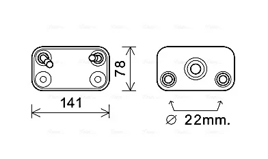 Радіатор масляний КПП X5 E53 (00-) AVA AVA COOLING BW3406