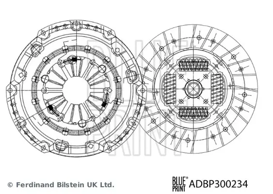 FIAT К-кт зчеплення без вижимн. DUCATO III 2,3JTD 12- BLUE PRINT ADBP300234 (фото 1)