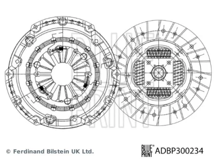 FIAT К-кт зчеплення без вижимн. DUCATO III 2,3JTD 12- BLUE PRINT ADBP300234