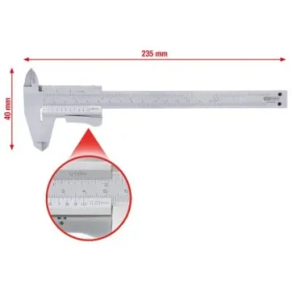 Кишеньковий штангенциркуль 0-150 мм 235 мм Ks tools 300.0510