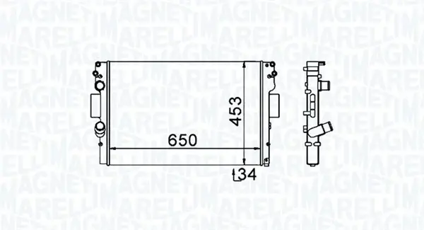 IVECO Радіатор системи охолодження двигуна DAILY IV 06- MAGNETI MARELLI 350213154000 (фото 1)