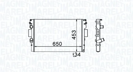 IVECO Радіатор системи охолодження двигуна DAILY IV 06- MAGNETI MARELLI 350213154000