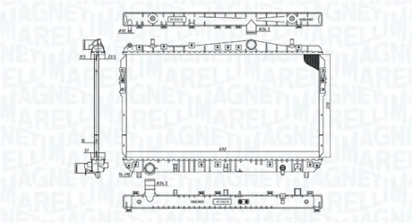 CHEVROLET радіатор Lacetti 1.4/1.8 03- MAGNETI MARELLI 350213197600