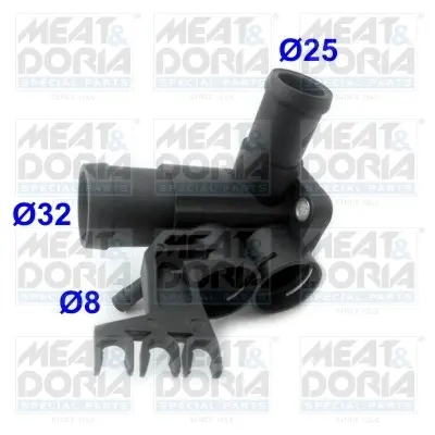 MEATDORIA VW Фланець охолоджувальної рідини Golf,Jetta,Passat,T4,AUDI,SEAT 1,6-2,0 MEAT&DORIA 93546 (фото 1)