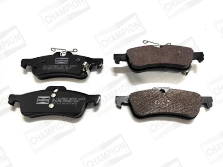 Колодки гальмівні дискові задні Honda Civic IX/ Toyota Yaris (05-13), (10-20) CHAMPION 572588CH