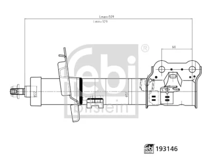 FEBI FORD амортизатор газ.передн. лів. B-MAX, FIESTA VI FEBI BILSTEIN 193146