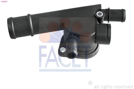 Фланец системы охлаждения Audi A3, A4 (03-)/Skoda Fabia, Octavia, Superb (03-)/V FACET 260015