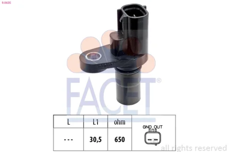 Датчик швидкості Toyota Auris, Avensis, Corola, Rav4, Yaris (05-) (9.0635) Facet FACET 90635