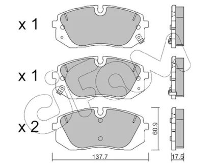 HYUNDAI Гальмівні колодки передні i20 III (BC3, BI3) 1.6 T-GDi N 20- CIFAM 822-1370-0 (фото 1)