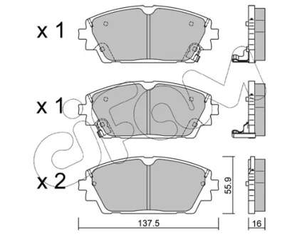 MAZDA Гальмівні колодки 3 1.8 SKYACTIV-D 19- CIFAM 822-1237-0 (фото 1)
