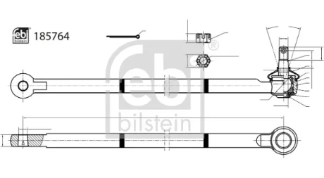 Рульовий наконечник Прав SUZUKI SAMURAI 1.3 11.88-12.04 FEBI BILSTEIN 185764