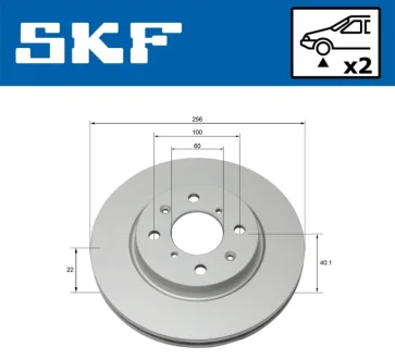 SUZUKI диск гальм. передн. SWIFT 10- SKF VKBD 80228 V2