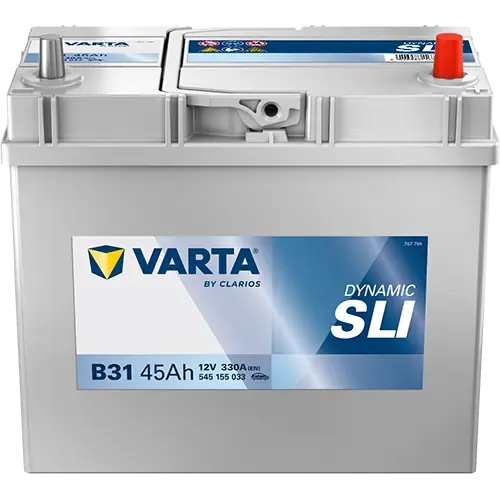 Акумулятор 12В 45Агод./330А (EN) Dynamic SLI (R+ тонкі клеми (японські транспортні засоби)) 238x129x227 B00 - без монтажного фланця (пусковий) VARTA 545155033K262 (фото 1)