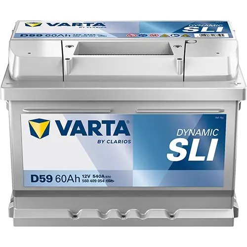 Акумулятор 12В 60Агод./540А (EN) Dynamic SLI (R+ стандартні клеми) 242x175x175 B13 - монтажний фланець 10.5мм (пусковий) VARTA 560409054K262 (фото 1)