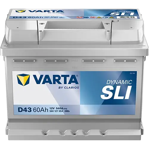Акумулятор 12В 60Агод./540А (EN) Dynamic SLI (L+ стандартні клеми) 242x175x190 B03 - монтажний фланець 10.5мм (пусковий) VARTA 560127054K262 (фото 1)