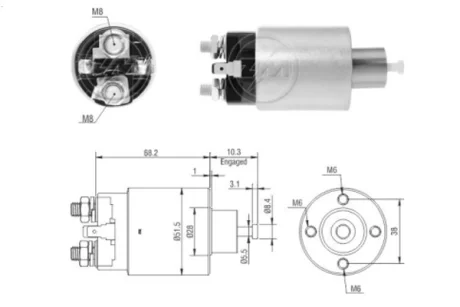 Реле втягуюче стартера ERA ZM7995