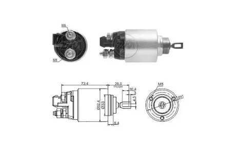 Реле втягуюче стартера ERA ZM7381