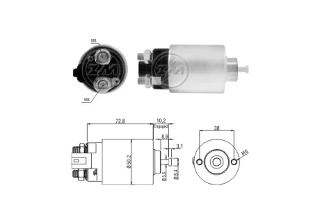 Реле втягуюче стартера ERA ZM392