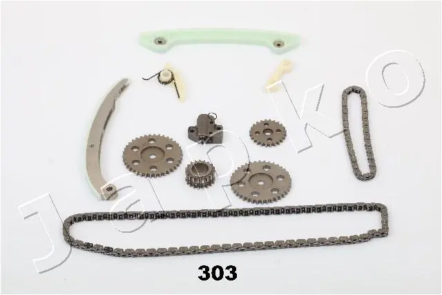 К-кт ланцюга ГРМ (10 деталей) Ford Focus II (03-)/Mazda 3, 5, 6 (02-)/Volvo C30, S40, V50 (04-) 1.8i, 2.0i JAPKO KJK303 (фото 1)