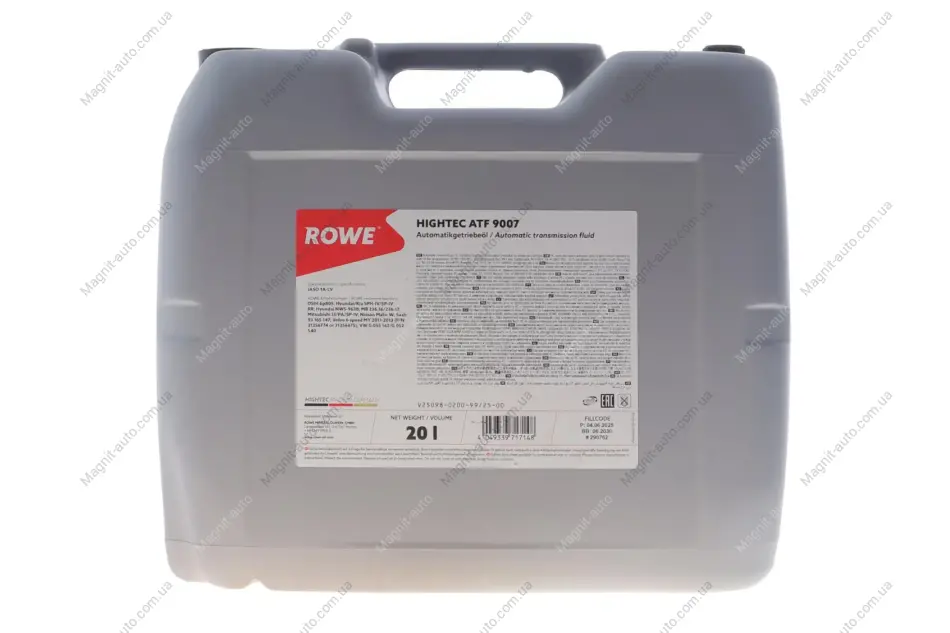 Олива трансмісійна HIGHTEC ATF 9007 (20L) ROWE 25098-0200-99 (фото 1)