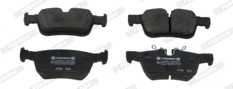 Комплект гальмівних колодок задн, VOLVO S60 III, S90 II, V60 II, V90 II, XC60 II 2.0-2.0H 03.16- FERODO FDB5241