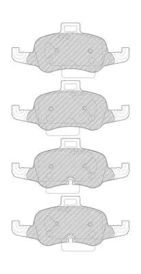 Комплект гальмівних колодок передн, AUDI TT 2.0/2.0D 07.14- FERODO FDB4996 (фото 1)