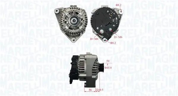 BMW Генератор 3 (E36), 5 (E34) MAGNETI MARELLI 063730845010 (фото 1)