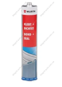 Клей-герметик K+D, комбінований, поліуретановий, сірий, 300 ml {арт. } Wurth 08901002