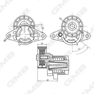 RENAULT ролик натяж (з натяж.) Duster,Logan,Kangoo,Laguna 1.4/1.6 GMB GAT21010