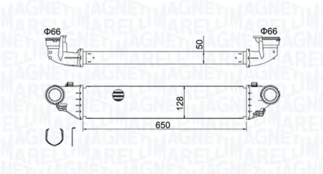 Інтеркулер MERCEDES C (CL203), C T-MODEL (S203), C (W203), CLC (CL203), CLK (A209), CLK (C209), SLK (R171) 1.8-2.7D 05.00-06.11 MAGNETI MARELLI 351319204280 (фото 1)